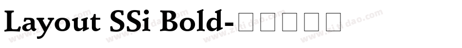 Layout SSi Bold字体转换